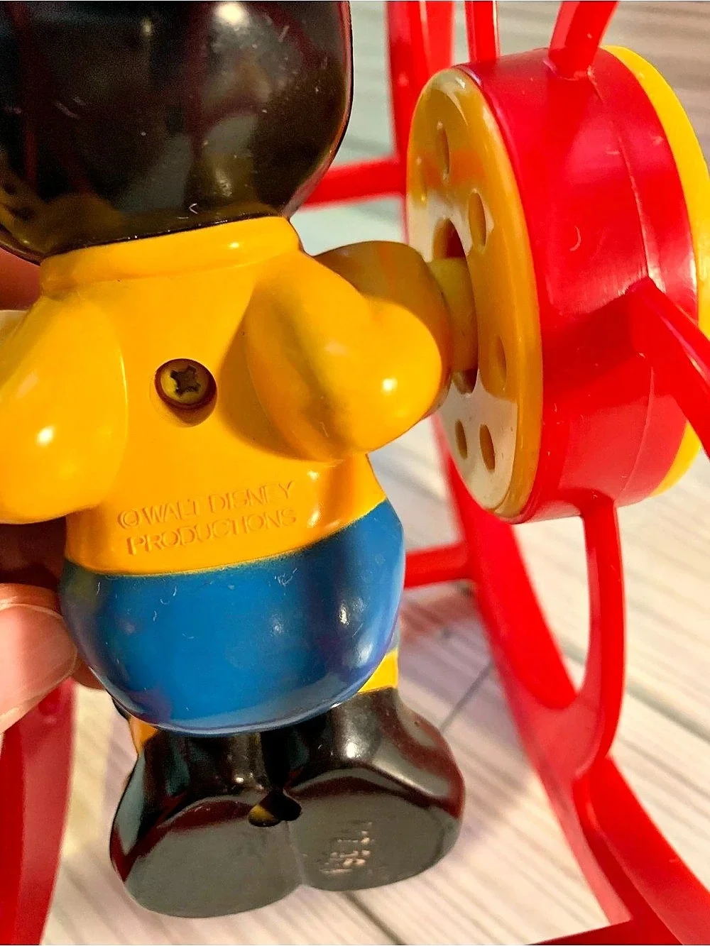 Disney Vintage Mickey Mouse Tumbling Wheel Toy